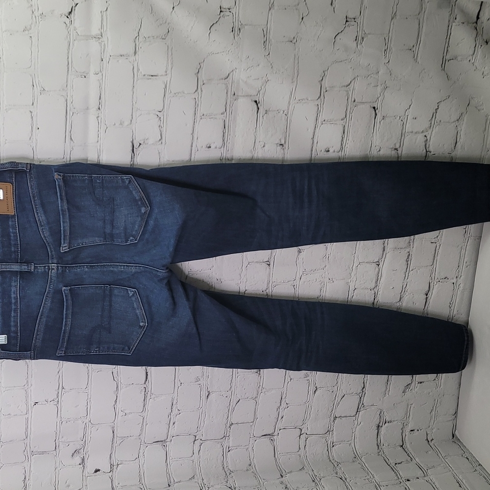 American Eagle Distressed Patchwork High Rise Jeg… - image 2